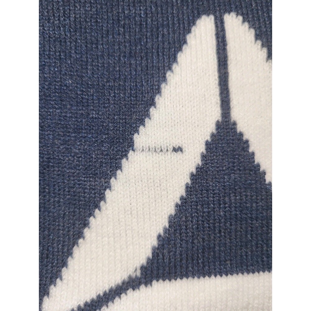 Reebok Rally Scarf Navy Blue Red White Fringe Winter Knit Sports Style RBW123WM - Picture 9 of 9